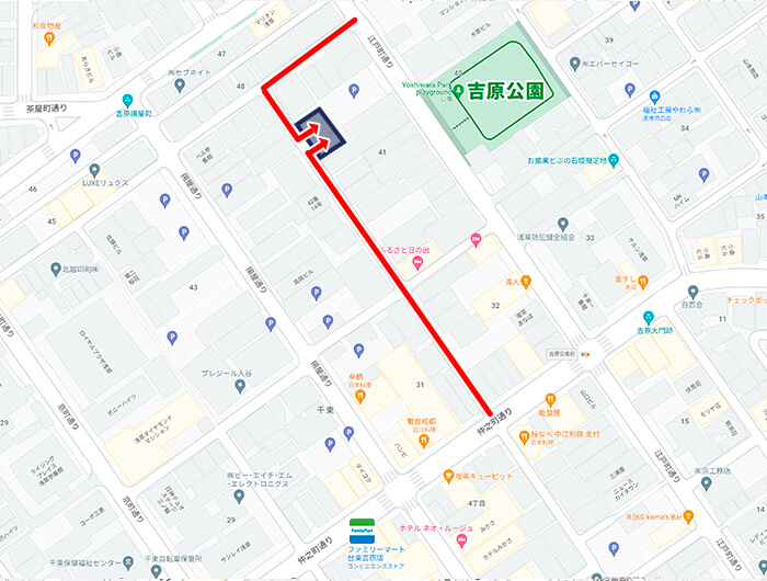 駐車場までのアクセス